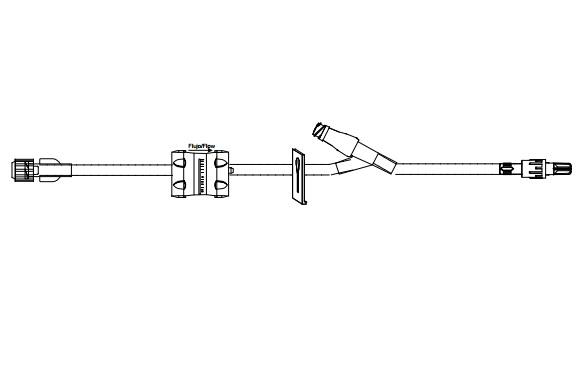 ICU MEDICAL IV Extension Set with Easydrop Flow Controller, Clamp, Rotating Luer - B98034 - 50 Each