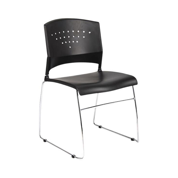 Norstar Office Products Inc Plastic Stacked Guest Chairs B1400-BK-1 - 1.0 Each