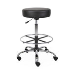 Norstar Office Boss Caressoft Medical Drafting Stool, No Back, Vinyl, Black - B16240-BK - 1 Each