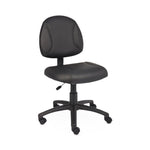 Norstar Office Task Boss Posture Chair with Fabric Back and No Arms, Black - B305 - 1 Each