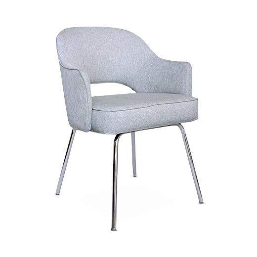 Norstar Office Boss Guest Chair, Granite Linen - B489C-GR - 1 Each