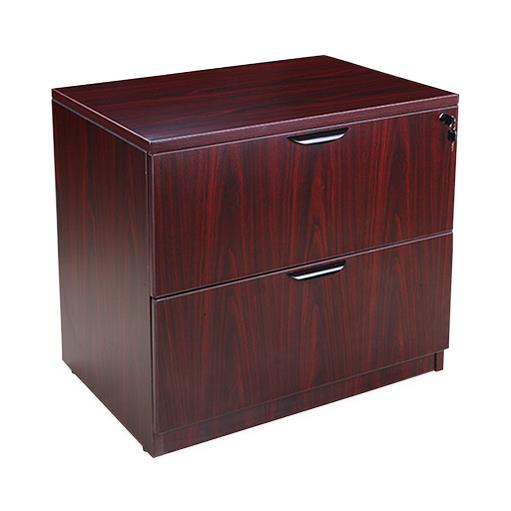 Norstar Office Boss 2 Drawer Lateral Filing Cabinet, Mahogany - N112-M - 1 Each