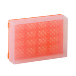 Bio Plas Test Tube 0032F 96-Well Preparation Rack with Cover, Fluorescent Orange - MDL-BPS0032F - 5 Each