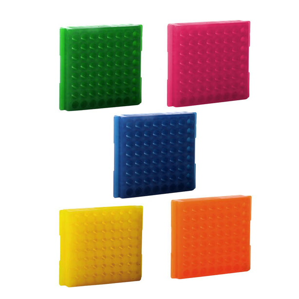 Bio Plas Test 0081 64-Well Microcentrifuge Tube Rack, Assorted Colors - MDL-BPS0081 - 5 Each