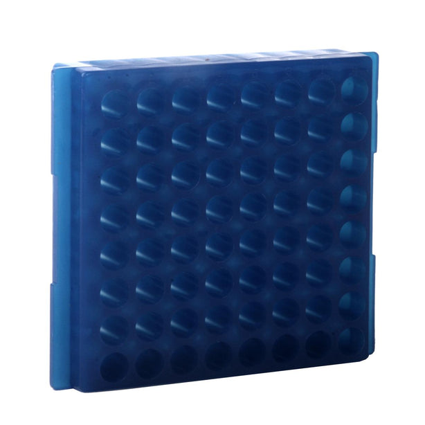 Bio Plas Test 0082 64-Well Microcentrifuge Tube Rack, Blue - MDL-BPS0082 - 5 Each