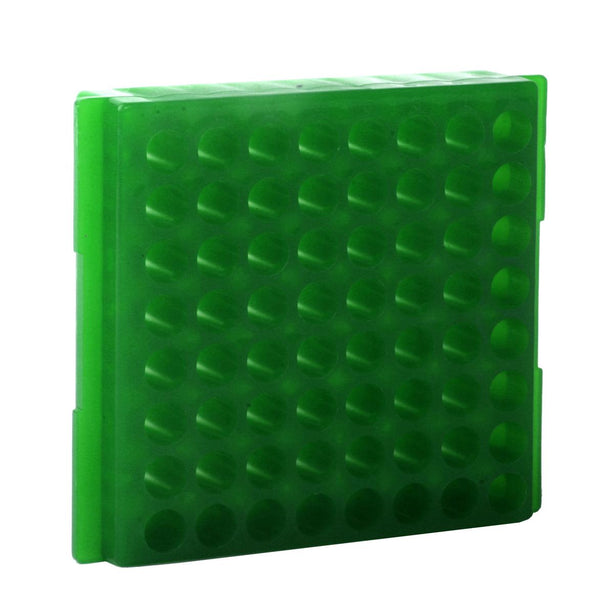 Bio Plas Test 0083 64-Well Microcentrifuge Tube Rack, Green - MDL-BPS0083 - 5 Each