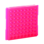 Bio Plas Test 0085F 64-Well Microcentrifuge Tube Rack, Fluorescent Pink - MDL-BPS0085F - 5 Each