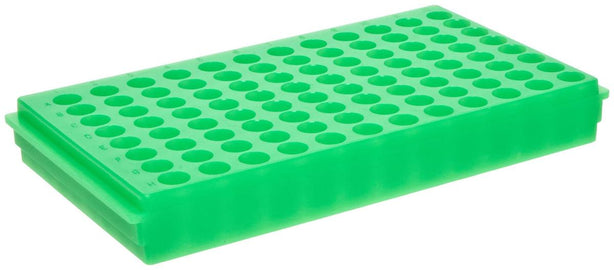Bio Plas Test 0093F 96-Well Microcentrifuge Tube Rack, Fluorescent Green - MDL-BPS0093F - 5 Each