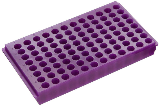 Bio Plas Test 0097 96-Well Microcentrifuge Tube Rack, Lavender - MDL-BPS0097 - 5 Each