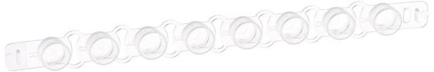 Bio Plas Strip Cap, Natural, 0.2 mL, 8 Per Strip, 130 per Pack - 5035-1 - 130 Each