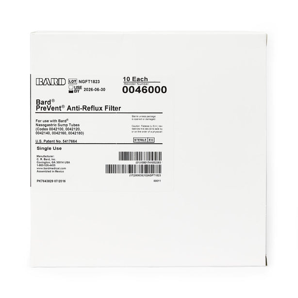 Cr Bard PreVent Anti-Reflux Filters 0046000 10.0 Each-MDL-BRD0046000Z