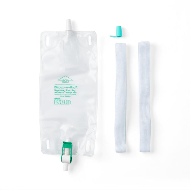 CR BARD DISPOZ-a-BAG Urinary Leg Bags with FLIP-FLO Valve 150719 50 Each-MDL-BRD150719