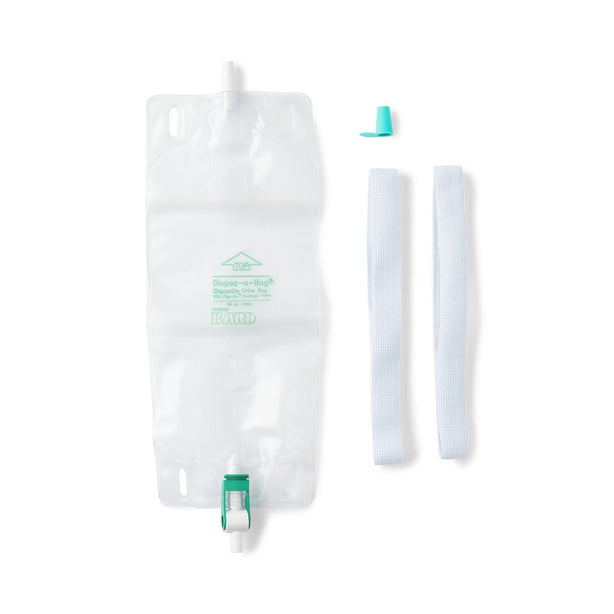 CR BARD DISPOZ-a-BAG Urinary Leg Bags with FLIP-FLO Valve 150732 50 Each-MDL-BRD150732