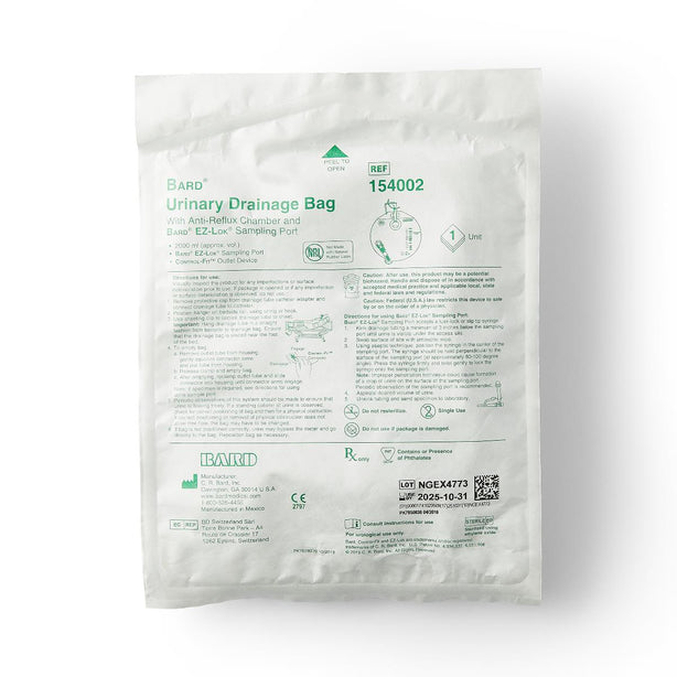 CR BARD Bard Urinary Drainage Bags 154002 1 Each - MDL-BRD154002H