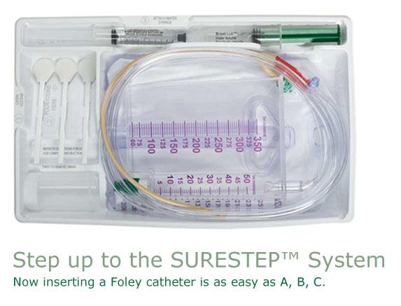 C.R. Bard A900916 Surestep Foley Catheter Tray, Lubri-Sil, Infection Control, 16 Fr - MDL-BRDA900916 - 10 Each