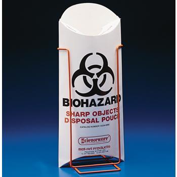 Bel-Art Biohazard Sharp Object Safety Pouches, 5-1/2" x 13", 10 mil Thick, Paperboard, Pack of 200, H13234-0000 - MDL-BRT132340000 - 200 Each