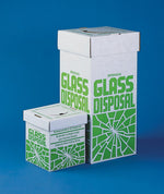 Bel-Art Lab Glassware Cardboard Disposal Cartons for Glass, Bench Model, 8" x 8" x 10" - F24653-0002 - 6 Each