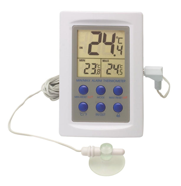Bel-Art Refrigerator / Freezer B60900-0900 H-B DURAC Calibrated Dual Zone Electronic Thermometer with Waterproof Sensor, -50/70?? C (-58/158?? F) External, 0/50?? C (32/122?? F) Internal - MDL-BRT3817 - 10 Each