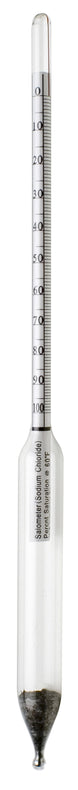Bel-Art B61809-0100 DURAC Salt Brine Hydrometer, 0 to 26.5% NaCl, Glass - MDL-BRT50800EA - 1 Each