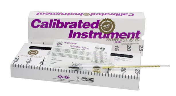 Bel-Art Products Hydrometer Point Proof Certificate C60116-0000 - 1.0 Each
