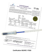Bel-Art H-B DURAC Plus Calibrated Dry Block / Incubator Liquid-In-Glass Thermometer, 50 to 110° C, 35 mm Immersion, Organic Liquid Fill - B60206-0200 - 1 Each