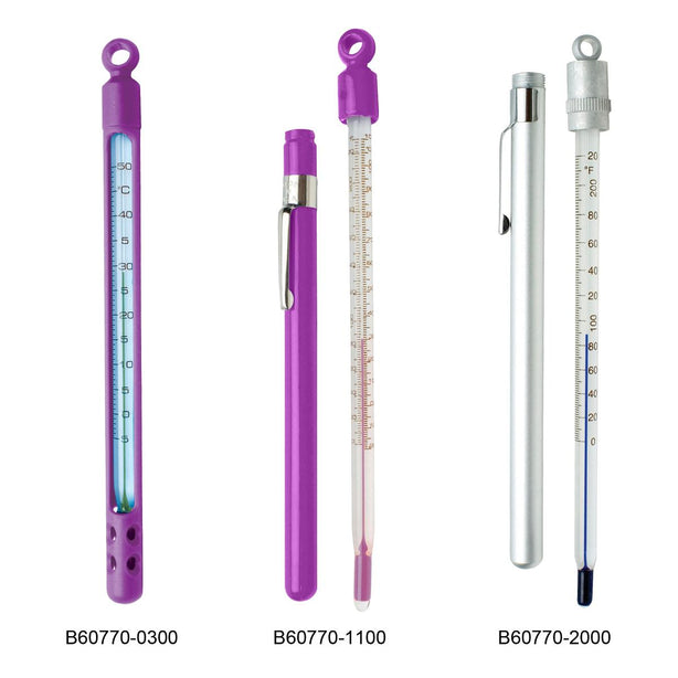 Bel-Art H-B DURAC Plus Pocket Liquid-In-Glass Thermometer, -5 to 50° C, Window Plastic Case, Organic Liquid Fill - B60770-0300 - 1 Each
