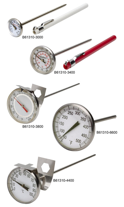 Bel-Art Products DURAC Bi-Metallic 25 mm Dial Thermometers B61310-2800 - 1.0 Each