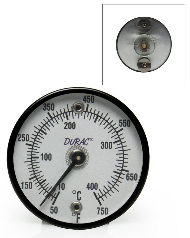 Bel-Art H-B Durac Bimetallic Temperature 50 mm Diameter Magnetic Mount Bi-Metal Surface Thermometer, 50° to 750°F - B61320-2700 - 1 Each