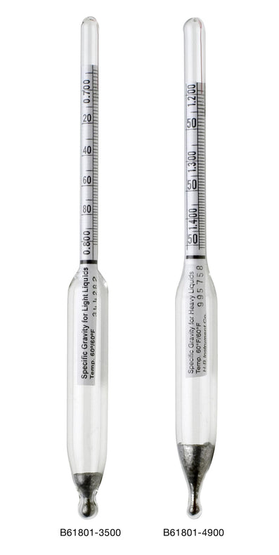 Bel-Art H-B DURAC 0.690/0.800 Specific Gravity Hydrometer for Liquids Lighter Than Water - B61801-3500 - 1 Each