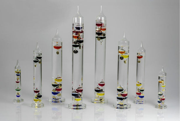 Bel-Art H-B DURAC Galileo Thermometer, 16 to 36° C (60 to 100° F), 11 Spheres, 24" - BRT620000200