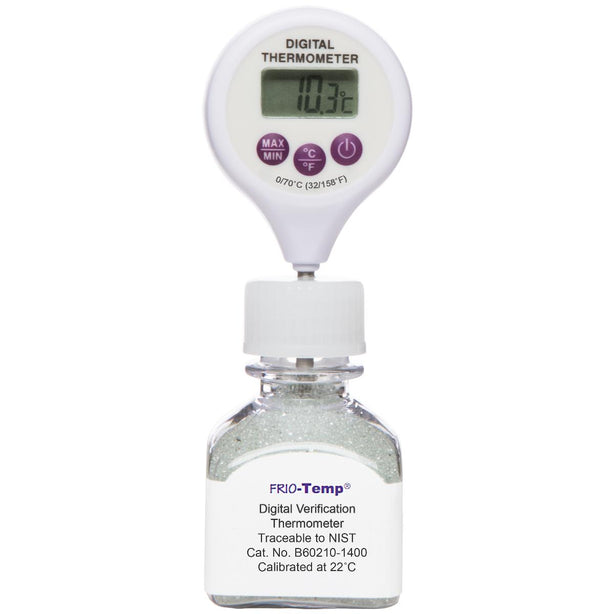 Bel-Art Ambient-Calibrated H-B Frio-Temp Calibrated Electronic Verification Lollipop Stem Thermometer, 0/70°C (32/158°F), 22°C Ambient Calibration - B60210-1400 - 1 Each