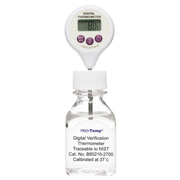 Bel-Art Incubator-Calibrated H-B Frio-Temp Calibrated Electronic Verification Lollipop Stem Thermometer, 0/70°C (32/158°F), 37°C Incubator Calibration - B60210-2700 - 1 Each