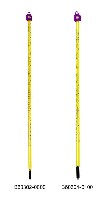 Bel-Art Partial B60301-0500 H-B Easy-Read General Purpose Liquid-In-Glass Thermometer, 0 to 230??F, 76 mm Immersion - MDL-BRTB603010500 - 1 Each