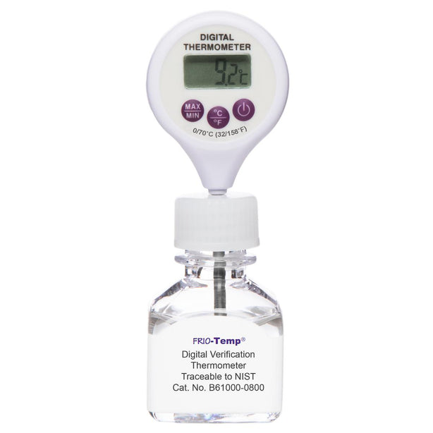Bel-Art General-Calibrated H-B Frio-Temp Calibrated Electronic Verification Lollipop Stem Thermometer for Refrigerators, Incubators and General Applications, 0/70°C (32/158°F) - B61000-0800 - 1 Each