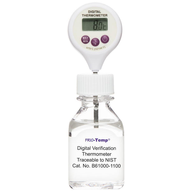 Bel-Art General-Calibrated H-B Frio-Temp Calibrated Electronic Verification Lollipop Stem Thermometer for Refrigerators, Incubators and General Applications, 0/70°C (32/158°F) - B61000-1100 - 1 Each