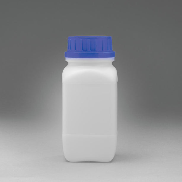 Bel-Art Square 500 mL Polyethylene Bottles, Polypropylene Cap, 53 mm Closure, Pack of 6, HDPE F10904-0500 - MDL-BRTF109040500 - 6 Each