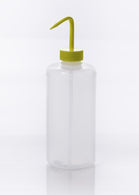 Bel-Art Narrow-Mouth 1000 mL (32 oz.) Polyethylene Wash Bottles, Yellow Polypropylene Cap, 38 mm Closure, Pack of 4 - F11614-1000 - 4 Each