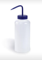Bel-Art Wide-Mouth 1000 mL (32 oz.) Polyethylene Wash Bottles, Blue Polypropylene Cap, 53 mm Closure, Pack of 4, LDPE Color-Coded - F11627-1000 - 4 Each