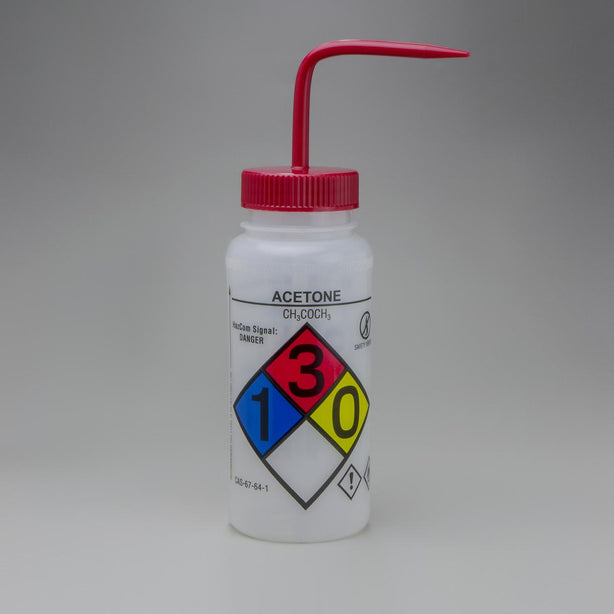GHS-Labeled Safety-Vented LDPE Wash Bottles - F12416-0001 - 4 Each - MDL-BRTF124160001