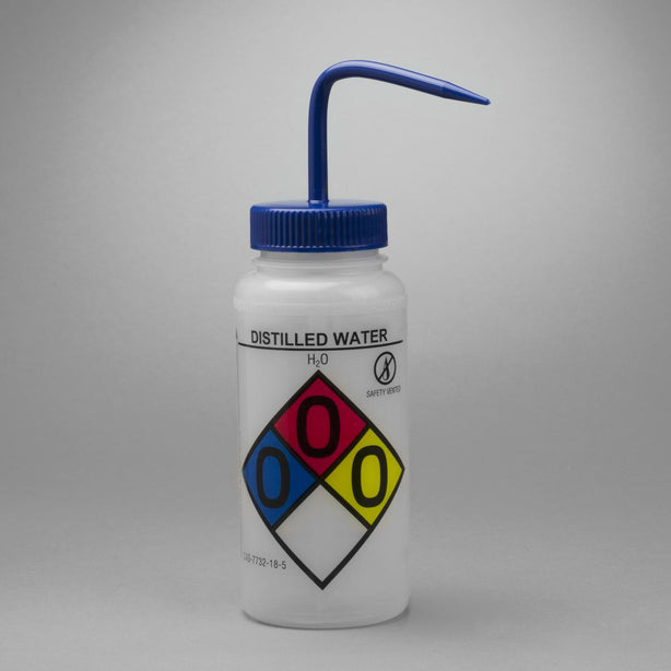 GHS-Labeled Safety-Vented LDPE Wash Bottles - F12416-0004 - 4 Each - MDL-BRTF124160004