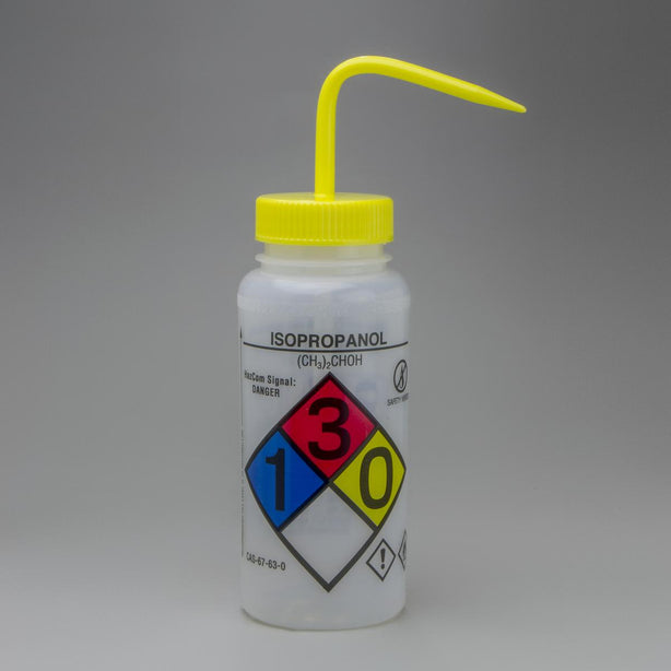 GHS-Labeled Safety-Vented LDPE Wash Bottles - F12416-0008 - 4 Each - MDL-BRTF124160008