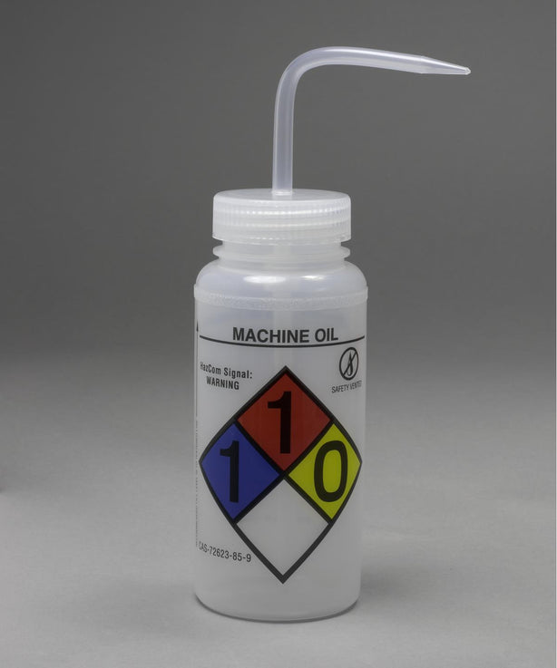 GHS-Labeled Safety-Vented LDPE Wash Bottles - F12416-0010 - 4 Each - MDL-BRTF124160010