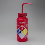Bel-Art Ghs Labeled Toluene Wash Bottles, 500 mL (16 oz.), Polyethylene with Red Polypropylene Cap, Pack of 4, GHS-Labeled Safety-Vented Ldpe - F12416-0016 - 4 Each