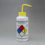 Bel-Art Ghs Labeled Safety-Vented Sodium Hypochlorite (Bleach) Wash Bottles, 1000 mL (32 oz.), Polyethylene with Yellow Polypropylene Cap, Pack of 2, GHS-Labeled Ldpe - F12432-0015 - 2 Each