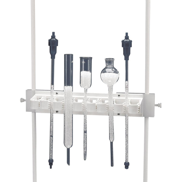 Bel-Art Chromatography Column Holder, 12-1/4" x 2-1/2" for up to Eight 1-3/16" Columns, F18202-0000 - MDL-BRTF182020000 - 1 Each