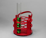 Bel-Art No-Wire Round Test Tube Rack for 16 to 20 mm Tubes, 9 Places, Red - F18743-1020 - 1 Each