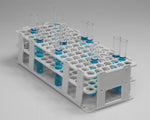 Bel-Art Indexed Test Tube Rack for 10 to 13 mm Tubes, 90 Places, Serpentine Numbering - F18745-0099 - 1 Each