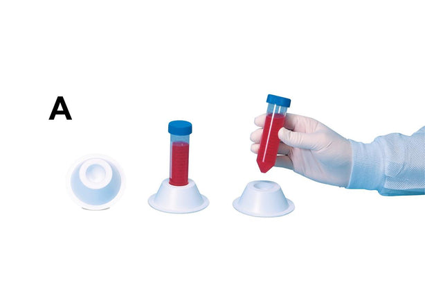Bel-Art Conical Tube Holder for 50 mL Tubes, Non-Grip Style, Polystyrene, White, Pack of 5, Scienceware - F18795-0000 - 5 Each