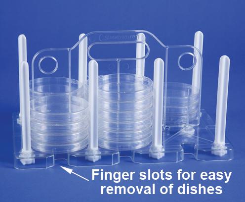 Bel-Art Polymethylpentene F18985-0100 Plastic Petri Dish Rack - MDL-BRTF189850100 - 1 Each