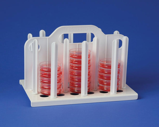 Bel-Art F18991-0060 Polypropylene Petri Dish Rack, 54 Place, 60 mm - MDL-BRTF189910060 - 1 Each
